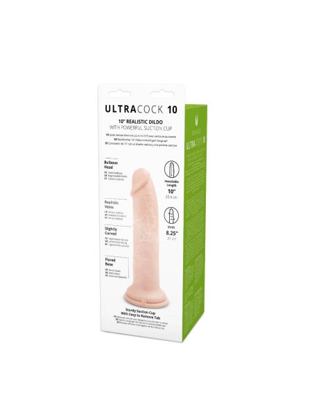 Dildo realistyczny silikonowy penis z przyssawką 25,5 cm - 5