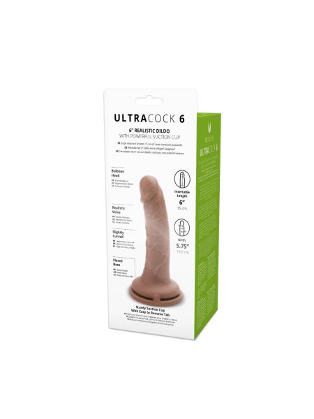 Dildo realistyczny silikonowy penis z przyssawką 15 cm - 5