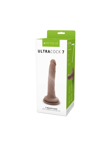 Dildo realistyczny silikonowy penis z przyssawką 18 cm - 2