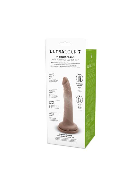 Dildo realistyczny silikonowy penis z przyssawką 18 cm - 5