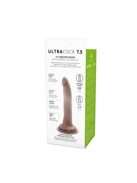 Dildo realistyczny silikonowy penis z przyssawką 19 cm - 5
