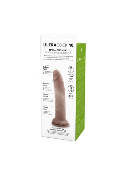 Realistyczny gruby żylasty penis z mocną przyssawka 25,5 cm - 5