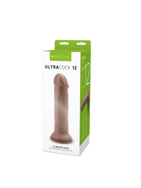 Dildo gruby żylasty penis realistyczny przyssawka 30 cm - 2