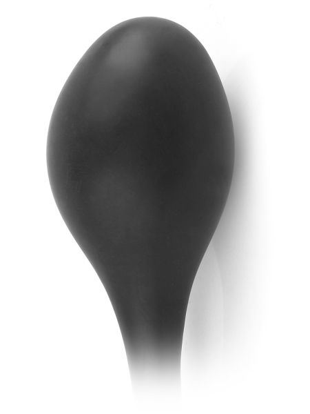 Czarny gumowy nadmuchiwany korek analny zatyczka plug - 5