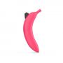 Różowe dildo wibrujący zakrzywiony banan silikon - 2