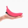 Różowe dildo wibrujący zakrzywiony banan silikon - 6