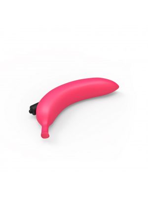 Różowe dildo wibrujący zakrzywiony banan silikon - image 2