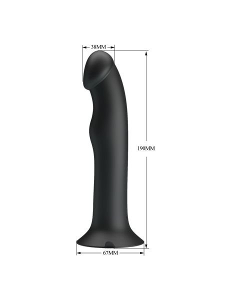 Dildo z przyssawką wibrator analny waginalny 12 trybów wibracji pulsacji - 3