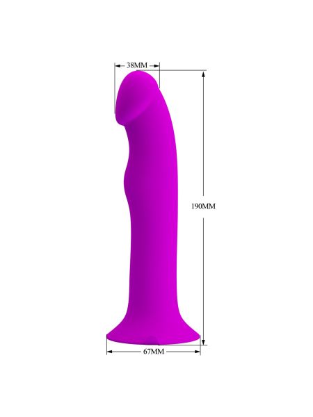 Dildo z przyssawką wibrator analny waginalny 12 trybów pulsacji wibracji - 8