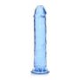 Niebieskie żelowe dildo z przyssawką waginalne i analne 20 cm - 6