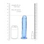 Niebieskie żelowe dildo z przyssawką waginalne i analne 20 cm - 3