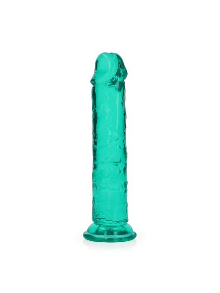 Zielone żelowe dildo z przyssawką waginalne i analne 20 cm - 4