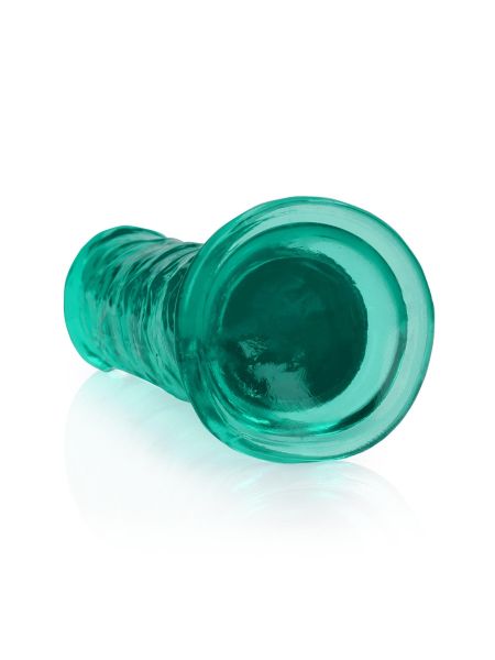 Zielone żelowe dildo z przyssawką waginalne i analne 20 cm - 7