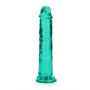 Zielone żelowe dildo z przyssawką waginalne i analne 20 cm - 6