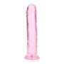 Różowe żelowe dildo z przyssawką waginalne i analne 22 cm - 7