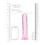 Różowe żelowe dildo z przyssawką waginalne i analne 22 cm - 8