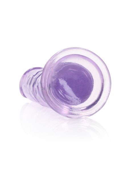 Żelowe fioletowe dildo z przyssawką waginalne i analne 22 cm - 5