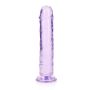 Żelowe fioletowe dildo z przyssawką waginalne i analne 22 cm - 2