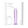 Żelowe fioletowe dildo z przyssawką waginalne i analne 22 cm - 7