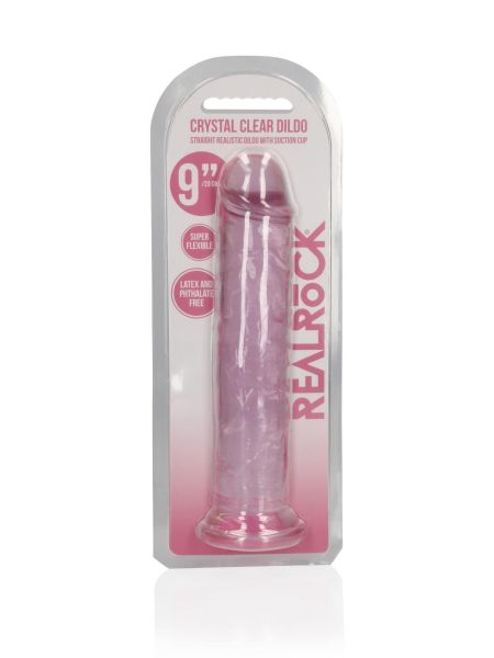 Żelowe dildo z przyssawką waginalne i analne 23 cm sztuczny penis - 2