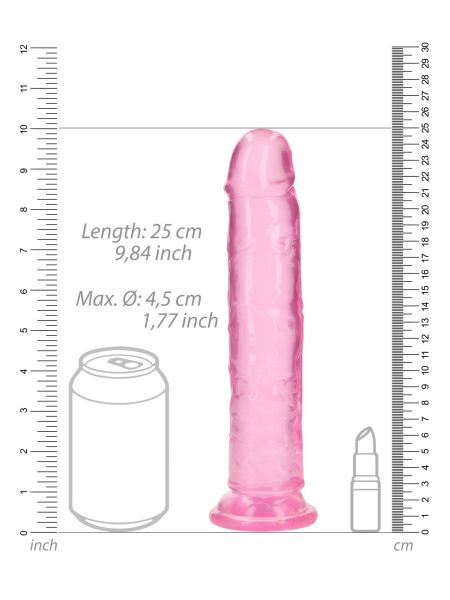 Żelowe dildo z przyssawką waginalne i analne 23 cm sztuczny penis - 4