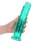 Zielone żelowe dildo z przyssawką 25 cm waginalne i analne - 4