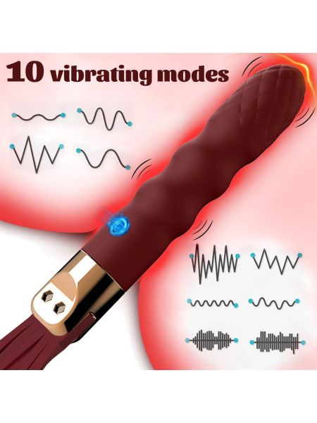 Pejcz z wibrującym uchwytem do stymulacji analnej korek wibrator analny bdsm - 5