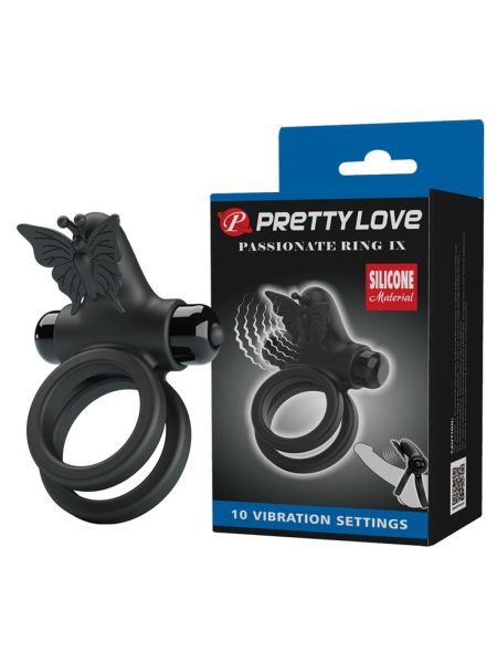 Pierścień na penisa PRETTE LOVE PASSIONATE RING IX 10 wibracji