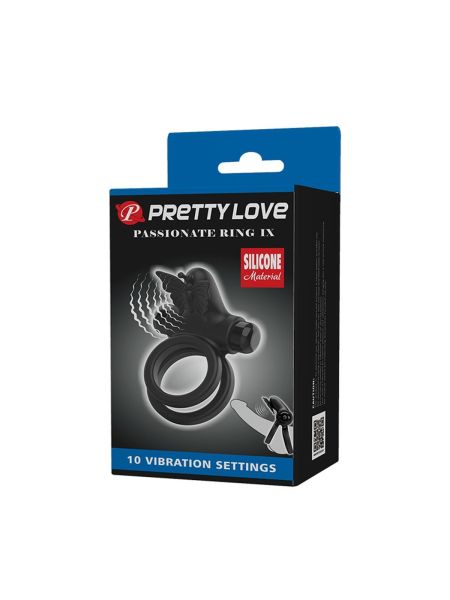 Pierścień na penisa PRETTE LOVE PASSIONATE RING IX 10 wibracji - 10