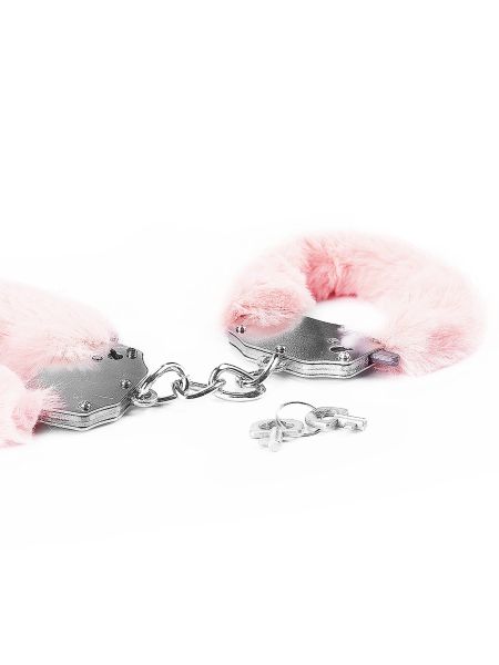 Kajdanki z futerkiem Fetish Pleasure Fluffy Handcuffs Pink Lovetoy - 4