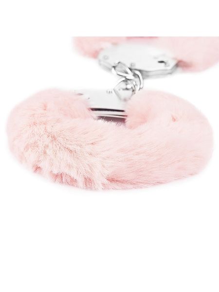 Kajdanki z futerkiem Fetish Pleasure Fluffy Handcuffs Pink Lovetoy - 5