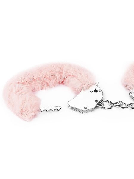 Kajdanki z futerkiem Fetish Pleasure Fluffy Handcuffs Pink Lovetoy - 6