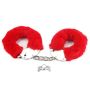 Kajdanki z futerkiem BDSM Fetish Pleasure Fluffy Handcuffs Red - 3