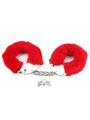 Kajdanki z futerkiem BDSM Fetish Pleasure Fluffy Handcuffs Red - image 2