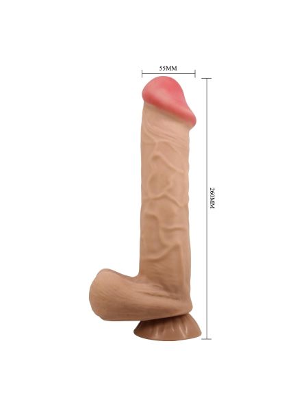 Realistyczne Dildo sztuczny penis jak prawdziwy żylasty 25 cm - 10