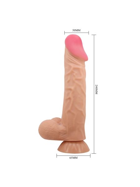 Duży żylasty penis z ruchomą skórką realistyczne doznania 24 cm - 11