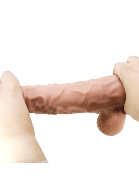 Duży żylasty penis z ruchomą skórką realistyczne doznania 24 cm - 2