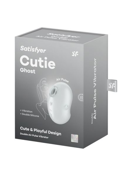 Masażer łechtaczki stymulator powietrzny ssący Satisfyer Cutie Ghost biały - 2