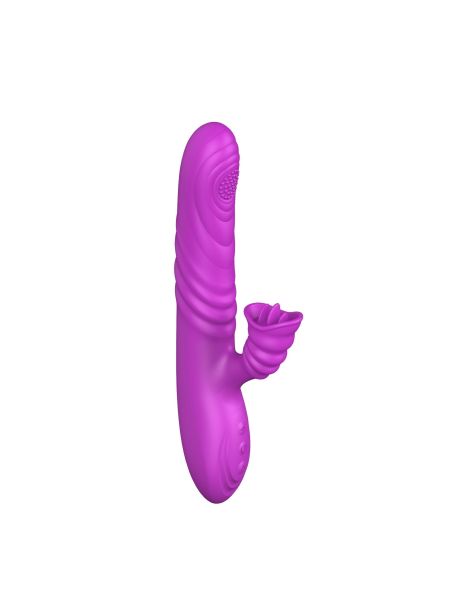 Wibrator-Angelia, USB 3 functions of thrusting / 20 vibrations Purple