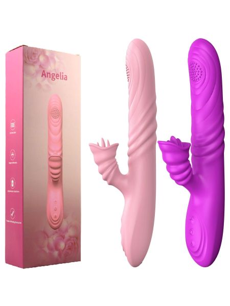 Wibrator-Angelia, USB 3 functions of thrusting / 20 vibrations Purple - 8