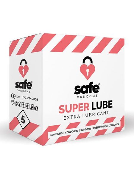 SAFE - Condooms Super Lube Extra Glijmiddel (5 stuks)