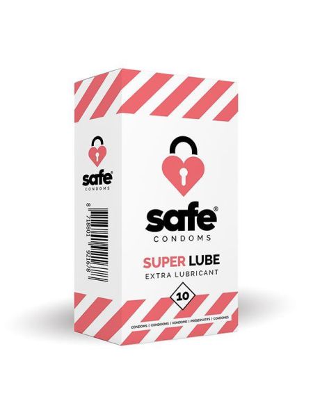 SAFE - Condooms Super Lube Extra Glijmiddel (10 stuks)