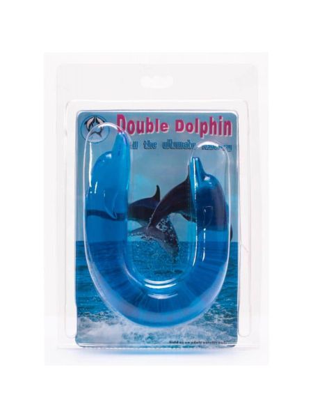 Podwójne Dildo Delfin - DOUBLE DOLPHIN, Bendable blue Baile - 2