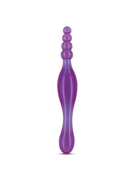 Dildo waginalne sonda analna 2 końcówki 20 cm