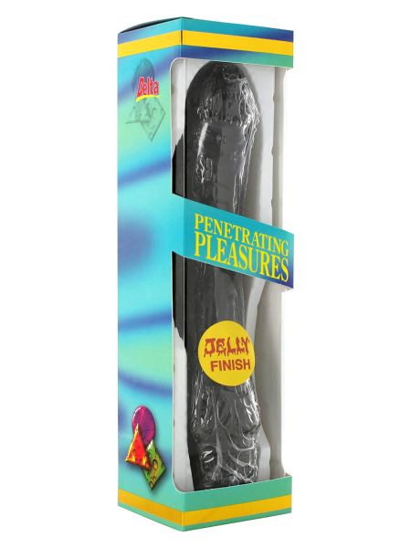 Wibrator wygięty naturalny realistyczny penis 20cm czarny - 2