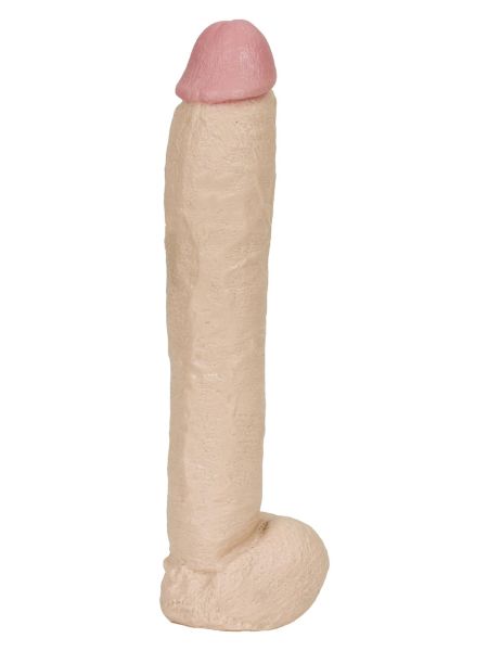 Dildo-NATURAL 12 INCH DONG W/ BALLS