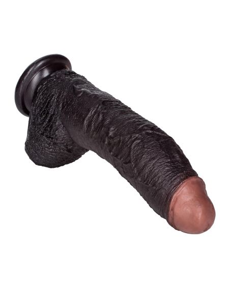 Żylaste zagięty sztuczny penis z przyssawką 19 cm - 8
