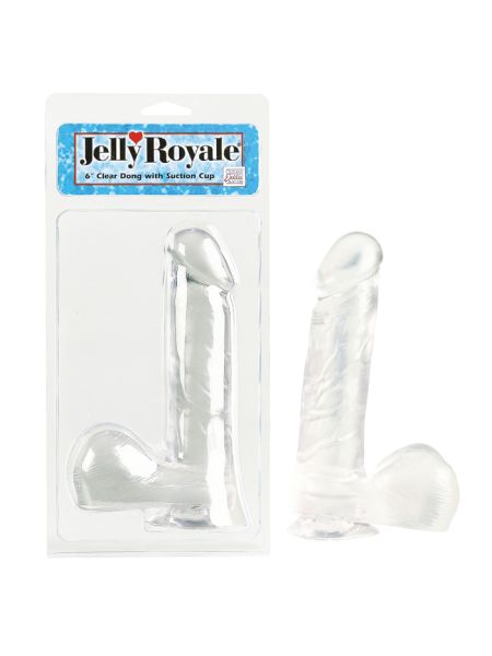 Dildo-DONG W/SUCTION CUP CLEAR 6 INCH - 2