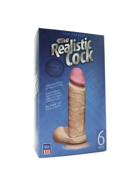 Dildo realistyczny penis widoczne żyły przyssawka 15 cm - 9