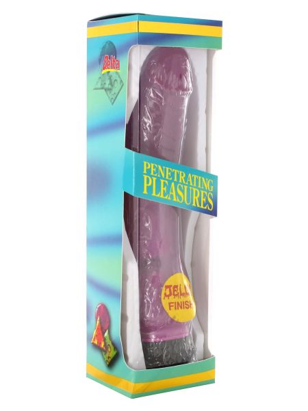 Wibrator wygięty naturalny realistyczny penis 20cm fioletowy - 3